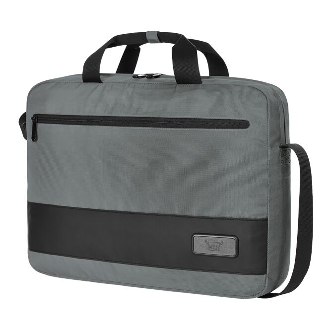 Firmengeschenk Notebook-Tasche HALFAR® STAGE – anthrazit – mit Logodruck gepolstertes Fach, perfekt für den einheitlichen Firmenauftritt