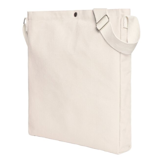 Kundengeschenk Shopper HALFAR® LIKE – hellgrau – mit Logodruck, geräumiges DIN A4 Hauptfach, ideal für den Firmenauftritt