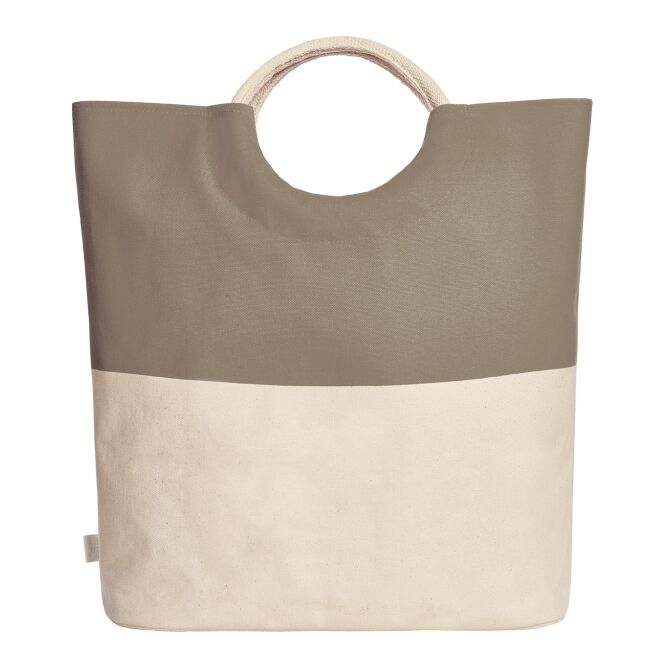 Mitarbeitergeschenk Shopper HALFAR® SUNNY – beige – mit Logodruck – geräumige Tragetasche perfekt für den Firmenauftritt