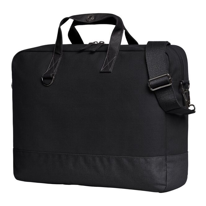Firmengeschenk Notebook-Tasche HALFAR® LIFE – schwarz – mit Logodruck gepolstertes Fach für Business-Laptoptasche