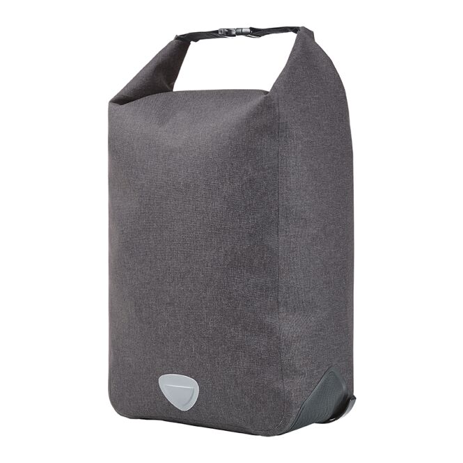 Mitarbeitergeschenk Fahrradtasche HALFAR CYCLE – grau – mit Logodruck RPET-Shopper mit Organizer ideal für Firmenauftritte
