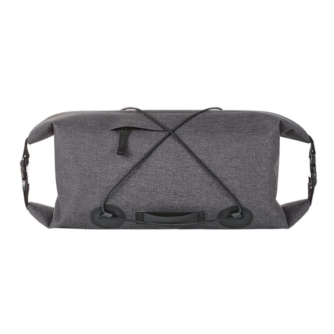 Mitarbeitergeschenk Lenkertasche HALFAR® CYCLE – grau – mit Logodruck geräumiger Shopper perfekt für den Firmenauftritt