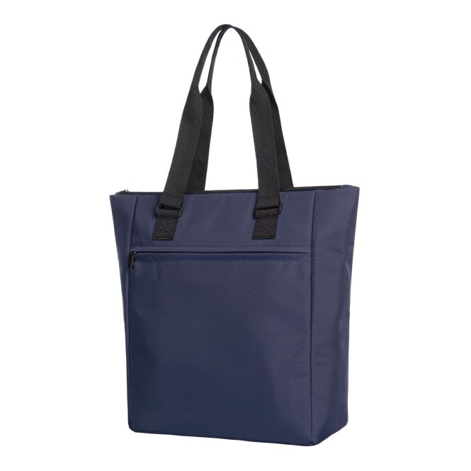 Mitarbeitergeschenk Kühlshopper HALFAR® DAILY – marineblau – mit Logo bedruckt als isolierende Kühltasche für Messen & Events