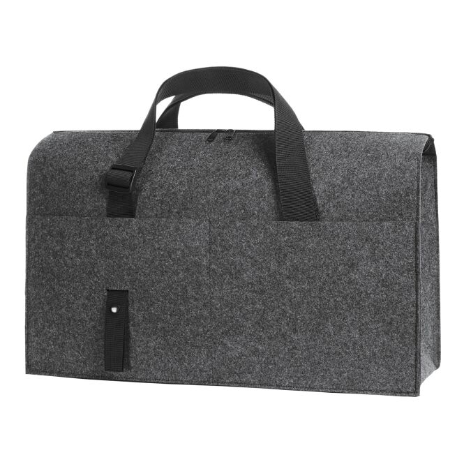 Firmengeschenk Sporttasche HALFAR® Organizer XL – anthrazit – mit Logodruck, Rucksackfunktion, Reflexdruck, funktionale Tasche
