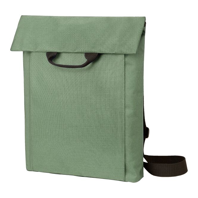Firmengeschenk Umhängetasche HALFAR® Multibag EVENT – grün – mit Logodruck A4-tauglich, idealer Begleiter für Messen & Events