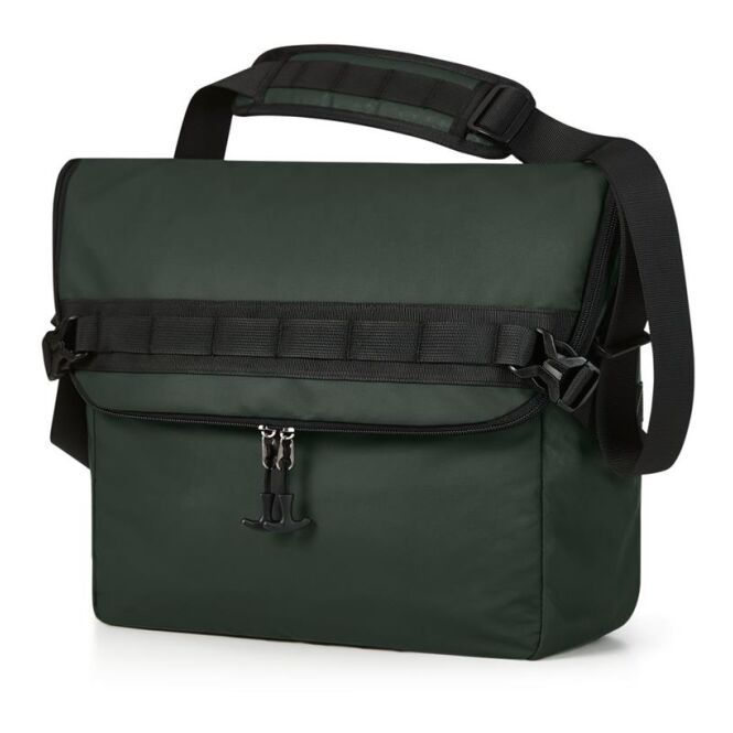 Mitarbeitergeschenk Notebook-Tasche HALFAR® ACTIVE – dunkelgrün – mit Logodruck gepolstertes Fach idealer Business-Begleiter für Events