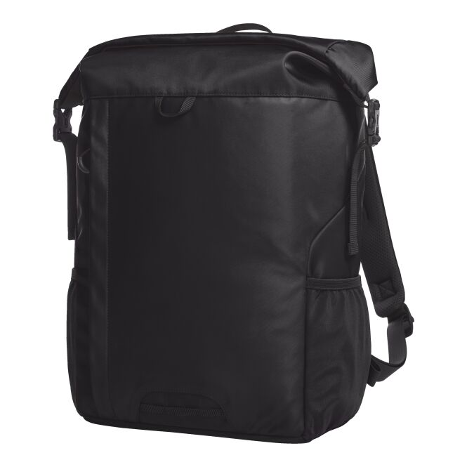 Mitarbeitergeschenk Rucksack HALFAR MELLOW – schwarz – mit Logodruck, gepolstertes Tragesystem, perfekt für Firmenauftritt