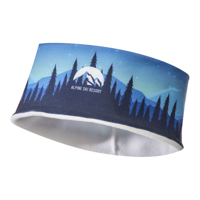 Mitarbeitergeschenk Stirnband Emma – bunt – mit 48h Express-Logodruck 100% rPET mit Fleece nachhaltiges Kopfaccessoire für CSR-Promotions