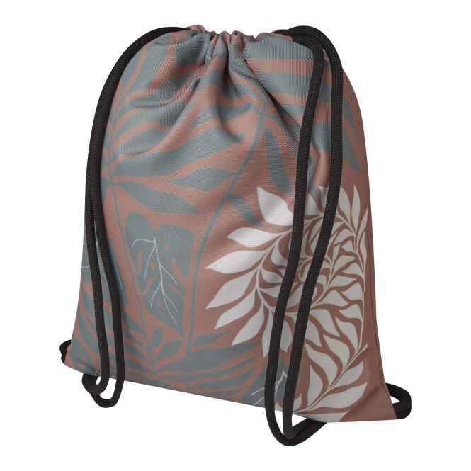Firmengeschenk Sportbeutel Clif rPET – schwarz – mit 48h Express-Logodruck aus 100% recyceltem Polyester, made in europe, nachhaltiges Accessoire