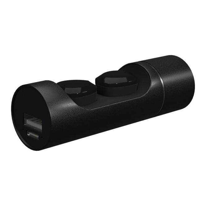 Kundengeschenk SCX.design E19 Bluetooth Kopfhörer – schwarz – mit Logo bedruckt Bluetooth 5.0 für das Mitarbeiter-Onboarding