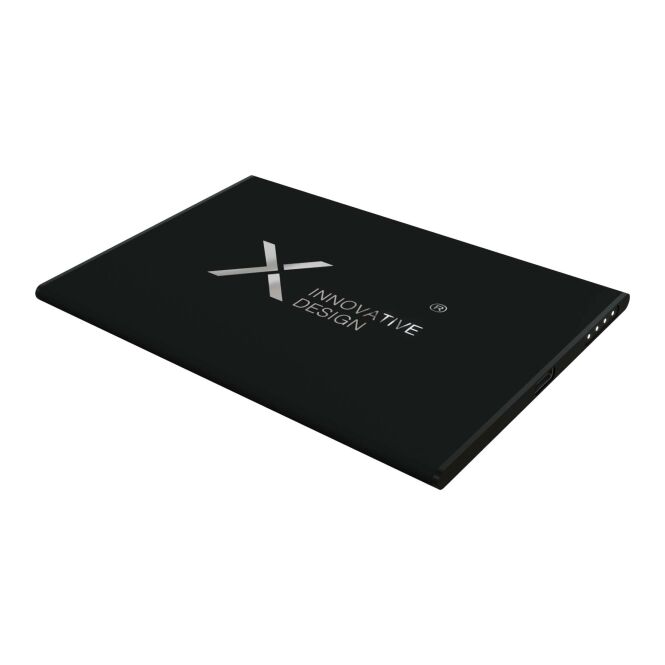 Firmengeschenk Powerbank SCX.design P21 – schwarz – lasergraviert 3000 mAh MagSafe nachhaltig für das Mitarbeiter-Onboarding