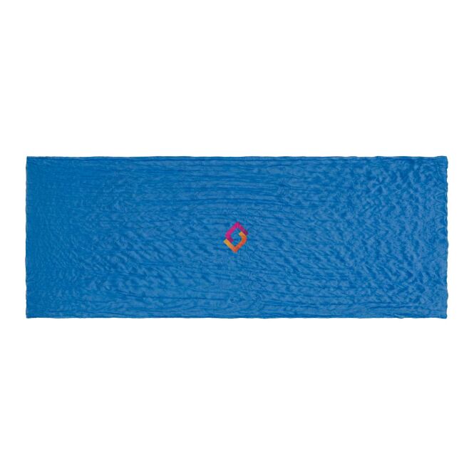 Werbeartikel Schal Lawrence 110 x 200 cm – transparent blau – mit Logo bedruckt für Firmen-Events aus 100 % Baumwolle