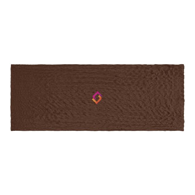 Kundengeschenk Schal Bürger Green Lawrence 110 x 200 cm – braun – mit Logo bedruckt für Firmen-Events aus 100% Baumwolle