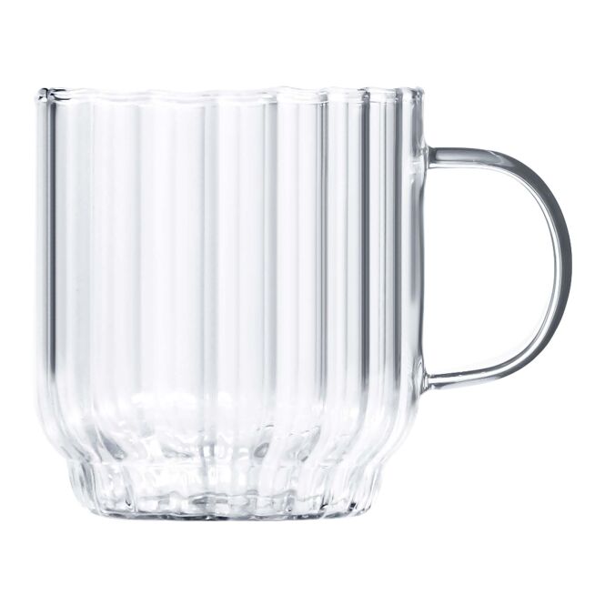 Firmengeschenk Glasbecher Citizen Green Purdrink – weiss – mit Logo im 48h Express-Druck 330 ml für die Büroküche