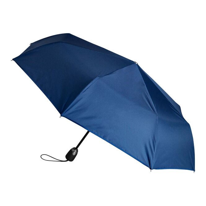 Firmengeschenk Taschenschirm Citizen Green Ondee – navy – mit 48h Express-Druck Automatik Ø 93 cm nachhaltiger Öko-Regenschirm