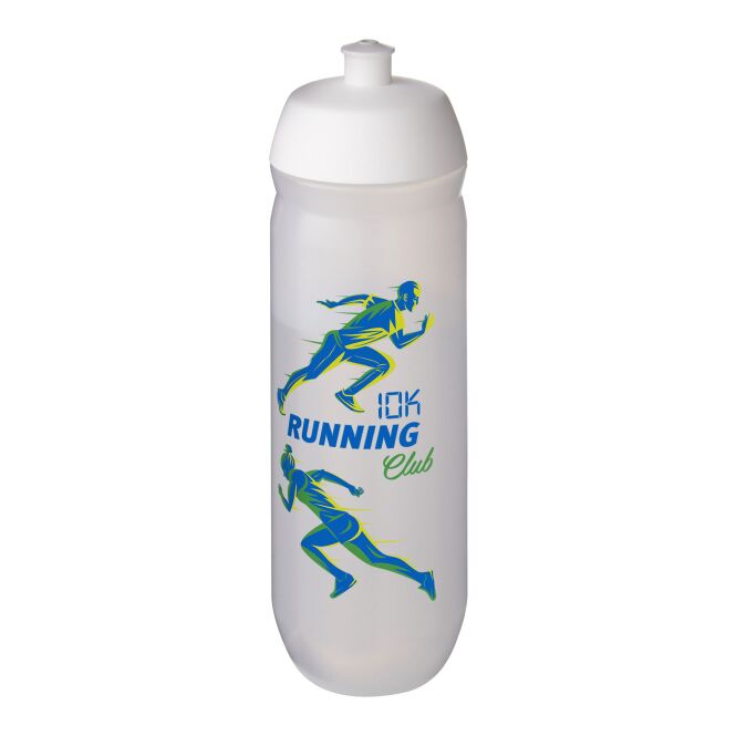 Sport-Werbemittel HydroFlex™ Clear – weiss-klar mattiert – bedruckbar 750 ml aus Kunststoff für Sportevents & Turniere