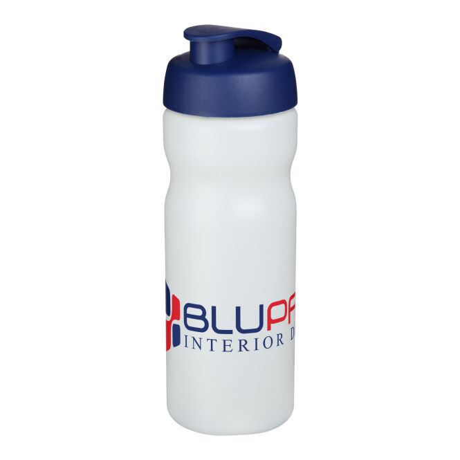 Sport-Werbemittel Sportflasche Baseline® Plus – weiss – mit Logo bedruckt 650 ml auslaufsicher für Sportevents & Turniere