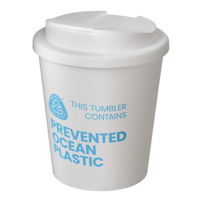 Kundengeschenk Kaffee to go Becher Americano® Espresso POP – weiss – mit Logo bedruckt 250 ml nachhaltiger Mehrwegbecher für Events