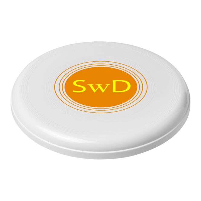 Werbeartikel Frisbee Max – weiss – mit Logo bedruckt als Sommer-Giveaway für Outdoor-Events