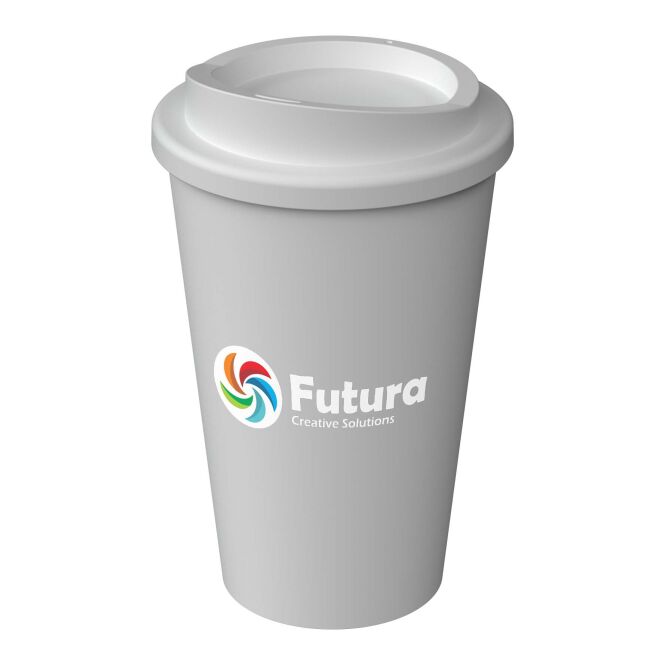 Werbeartikel Thermobecher Americano® Infiniti – gemischt – mit Logo bedruckt 350 ml für das Mitarbeiter-Onboarding nachhaltig