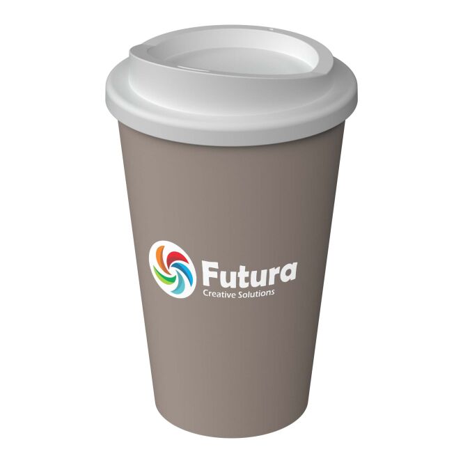 Werbeartikel Americano Infiniti Thermobecher – greige – mit Logo bedruckt 350 ml für Events & Messen
