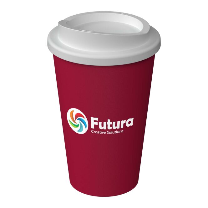 Werbeartikel Thermobecher Americano® Infiniti – bordeaux – mit Logo bedruckt 350 ml für Events und Messen