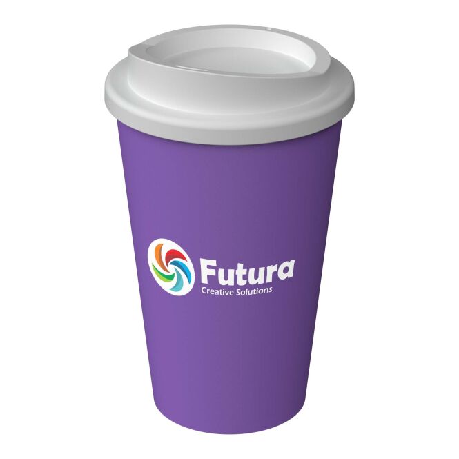 Werbeartikel Thermobecher Americano® Infiniti – flieder – mit Logo bedruckt 350 ml für Events und Messen