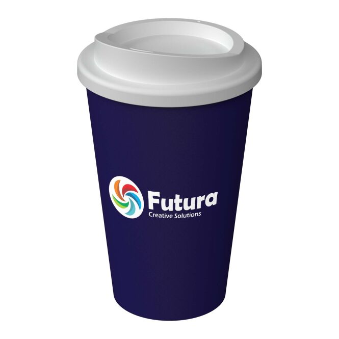 Werbeartikel Americano Infiniti – dusk purple – mit Logo bedruckt 350 ml nachhaltiger Kaffee to go Becher für das Büro