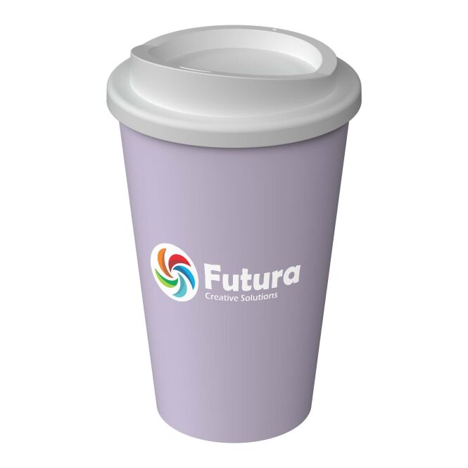 Werbeartikel Americano® Infiniti – fliederfarben – mit Logo bedruckt 350 ml Thermobecher für Büroküche und Events