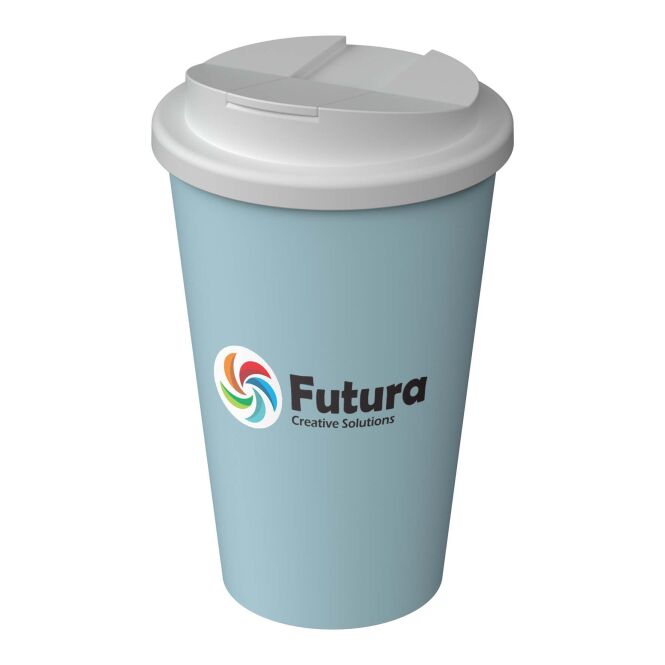 Firmengeschenk Thermobecher Americano® Infiniti – ocean air – mit Logodruck 350 ml nachhaltiger Mehrwegbecher für das Mitarbeiter-Onboarding