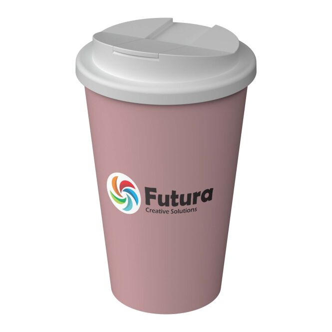 Werbeartikel Americano Infiniti Thermobecher – dusty pink – mit Logo bedruckt 350 ml nachhaltiger Mehrwegbecher für Events & Festivals