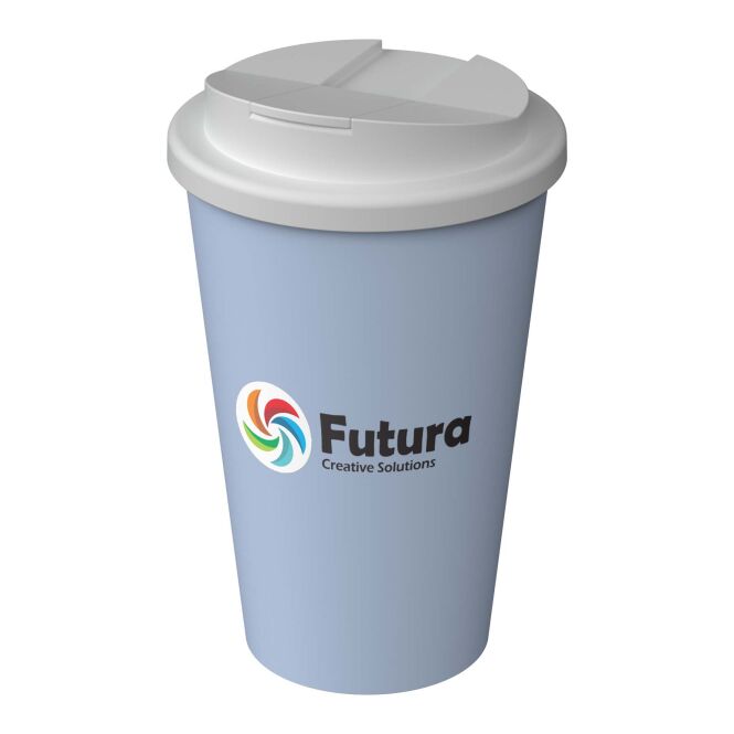 Werbeartikel Thermobecher Americano® Infiniti – cloud blue – mit Logo bedruckt 350 ml nachhaltiger Mehrwegbecher für Events & Festivals