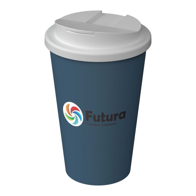 Werbeartikel Thermobecher Americano Infiniti – hale blue – mit Logo bedruckt 350 ml für Events & Festivals nachhaltig