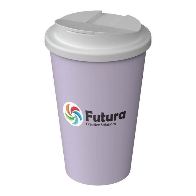 Werbeartikel Thermobecher Americano Infiniti – fliederfarben – mit Logodruck 350 ml für die Büroküche und für das Mitarbeiter-Onboarding