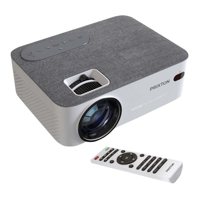 Kundengeschenk Beamer Prixton Lumiére – weiss – mit 48h Express-Druck, 100 ANSI-Lumen, 1280x720 LED als exklusives Präsent