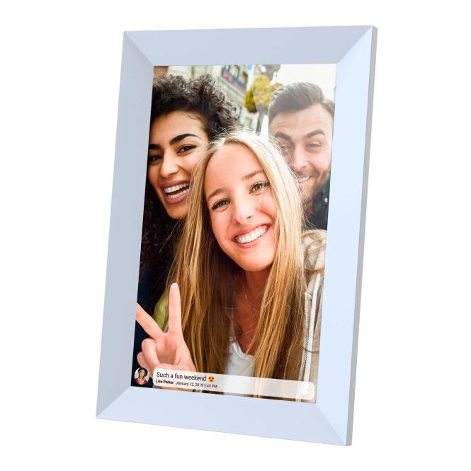 Firmengeschenk Fotorahmen Prixton Prado – weiss – mit 48h Express-Druck 10 Zoll IPS 16GB Speicher digitales Bilderdisplay
