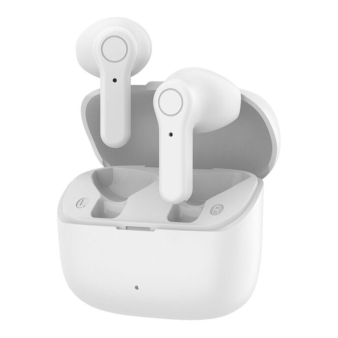 Premium-Werbeartikel Prixton TWS155 Bluetooth Ohrhörer – weiss – mit Logo bedruckt 48h Express-Druck Bluetooth 5.0 5-6h Laufzeit Homeoffice