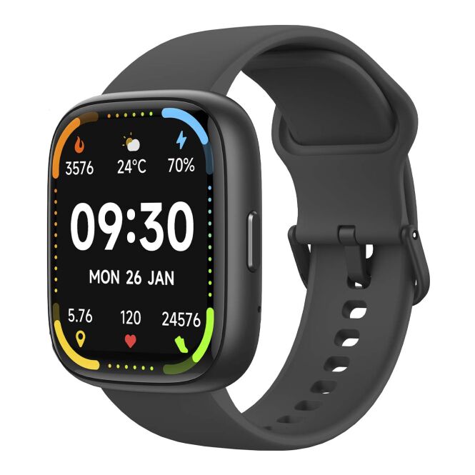 Firmengeschenk Armbanduhr Prixton Alexa SWB29 – schwarz – mit 48h Express-Druck Alexa Sprachassistenz für wichtige Partner