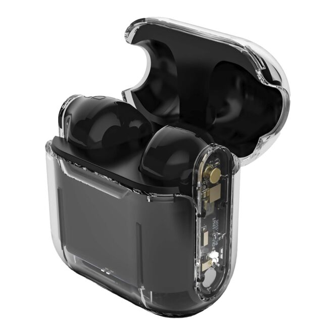 Firmengeschenk Bluetooth Kopfhörer Prixton TWS162 – schwarz – mit Logo bedruckt, ENC-Technologie, HiFi-Klang, Bluetooth 5.1 für das Homeoffice