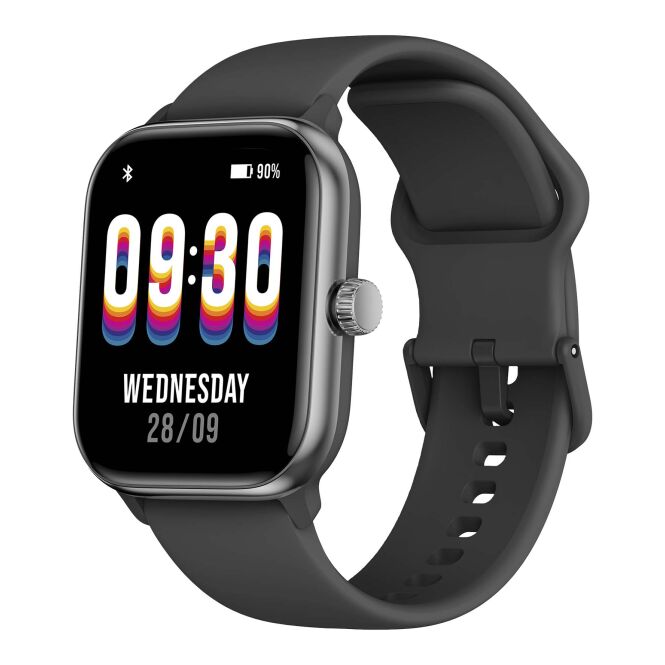 Kundengeschenk Armbanduhr Prixton SWB32 – schwarz – mit Logo veredelt, AMOLED, 1GB Speicher, Alexa & Multisport-Funktion