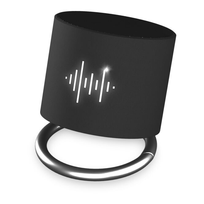 Premium-Werbeartikel SCX.design S26 Bluetooth Lautsprecher – schwarz – mit Logo bedruckt 48h Express-Druck 3W 500mAh für Büroalltag