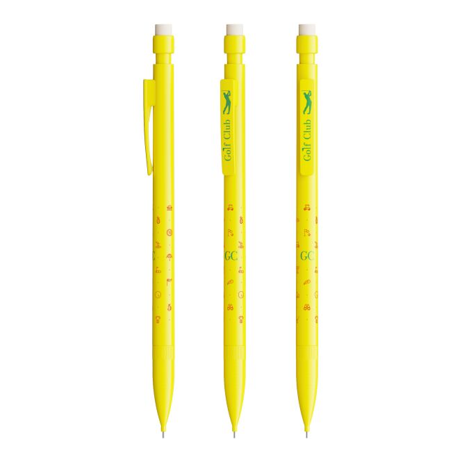 Werbeartikel BIC® Matic® Druckbleistift – gelb – mit Logo bedruckt, 0,7 mm HB, für den Büroalltag und als Messe-Giveaway