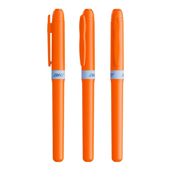 Werbeartikel BIC® Brite Liner® Grip Leuchtmarker – orange – mit Logo bedruckt für den Büroalltag
