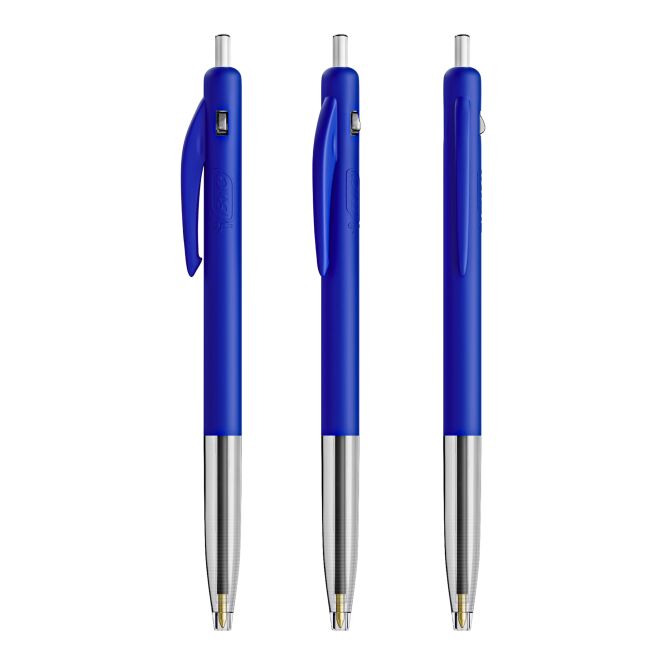 Streuartikel BIC® M10® Clic Druckkugelschreiber – mittelblau – mit Logo bedruckt für den Büroalltag