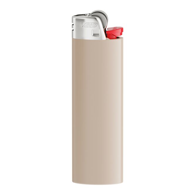 Kundenpräsent BIC Maxi J26 Feuerzeug – beige – mit Logo bedruckt, 25x82x15 mm, 3000 Zündungen, für die Gastronomie & Hotellerie