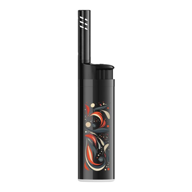 Kundenpräsent BIC EZ Reach Feuerzeug – schwarz – mit Logo bedruckt mit verlängertem 3,5 cm Stab für Gastronomie & Hotellerie