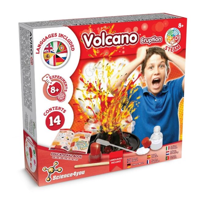 Werbeartikel Volcanic Eruption Game Lernspiel – gemischt – mit Logo bedruckt für Firmenevents, 65 x 235 x 22 mm