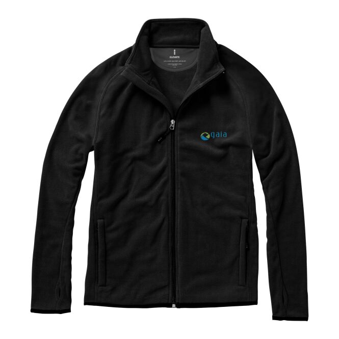 Mitarbeitergeschenk Fleecejacke Brossard – schwarz – mit 48h Express-Logodruck 190g/m² Mikrofleece-Oberteil für Firmenauftritt
