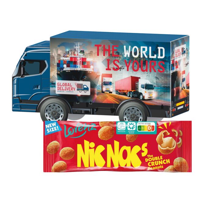 Streuartikel LKW 3D-Präsent – mit logo bedruckt – 1 Stück als Werbemittel für Messen und Events für potenzielle Kunden und Partner
