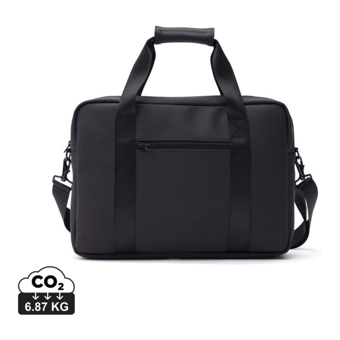 Mitarbeitergeschenk VINGA Baltimore Laptoptasche – schwarz – mit Logo bedruckt für das Mitarbeiter-Onboarding und Büroausstattung